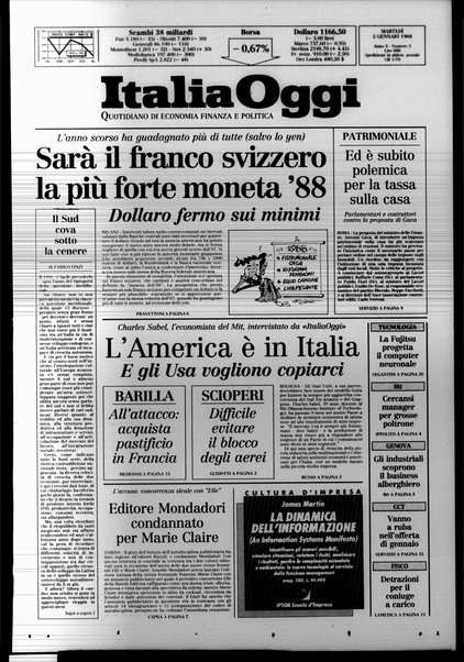 Italia oggi : quotidiano di economia finanza e politica